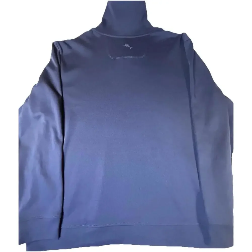 Tommy Bahama Men’s Pullover Navy Blue Shawl Button Neck XL - Picture 6 of 7
